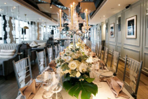 corporate dinner setup at Bistecca restaurant-medium